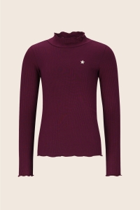 Like Flo rib longsleeve Eef cherry (F508-5400-615)